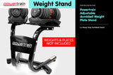 Powertrain Adjustable Dumbbells Stand - Close-Up Angle