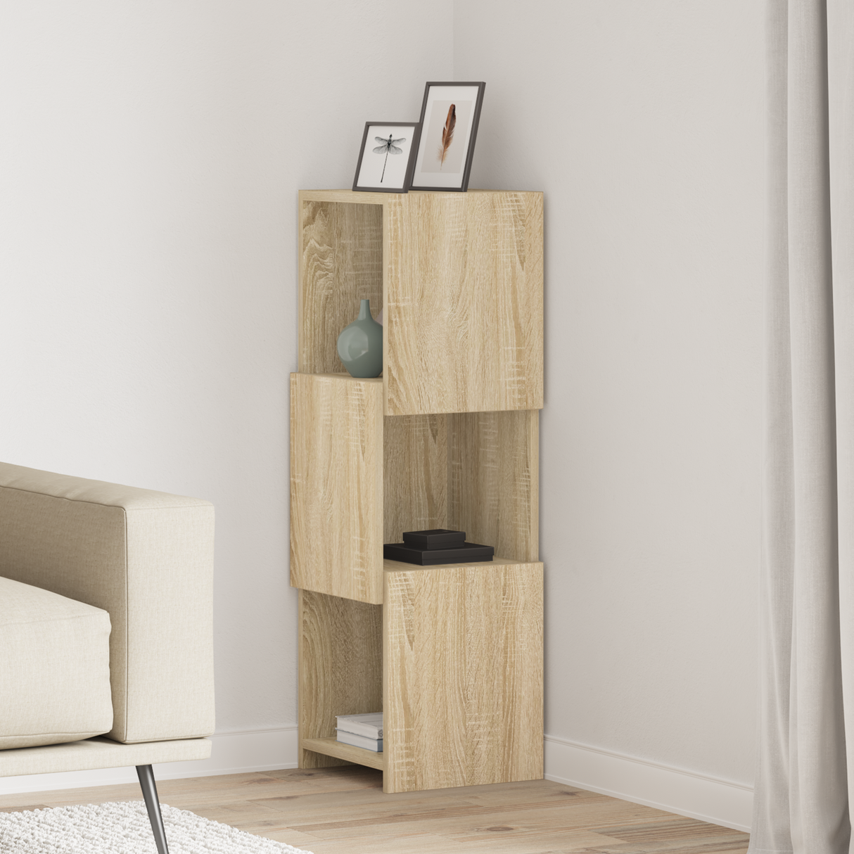 Corner Cabinet Sonoma Oak 30,5x30x95cm Engineered Wood