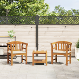 Rose Bench Natural 68.5 x 46 x 82.5 cm Solid Acacia Wood - Side View