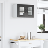 Wall Glass Cabinet PORTO Black 60 x 31 x 40 cm Engineered Wood - Top-Down View