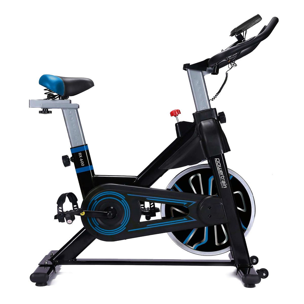 PowerTrain RX-600 Exercise Spin Bike Cardio Cycle - Blue