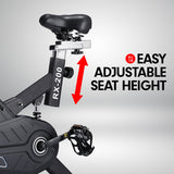 Powertrain RX-200 Exercise Spin Bike Cardio Cycling - Black - Extra Image
