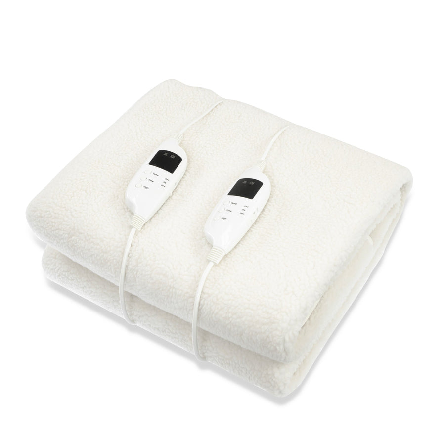 Laura Hill Heated Electric Blanket Fitted Fleece Underlay Throw Double