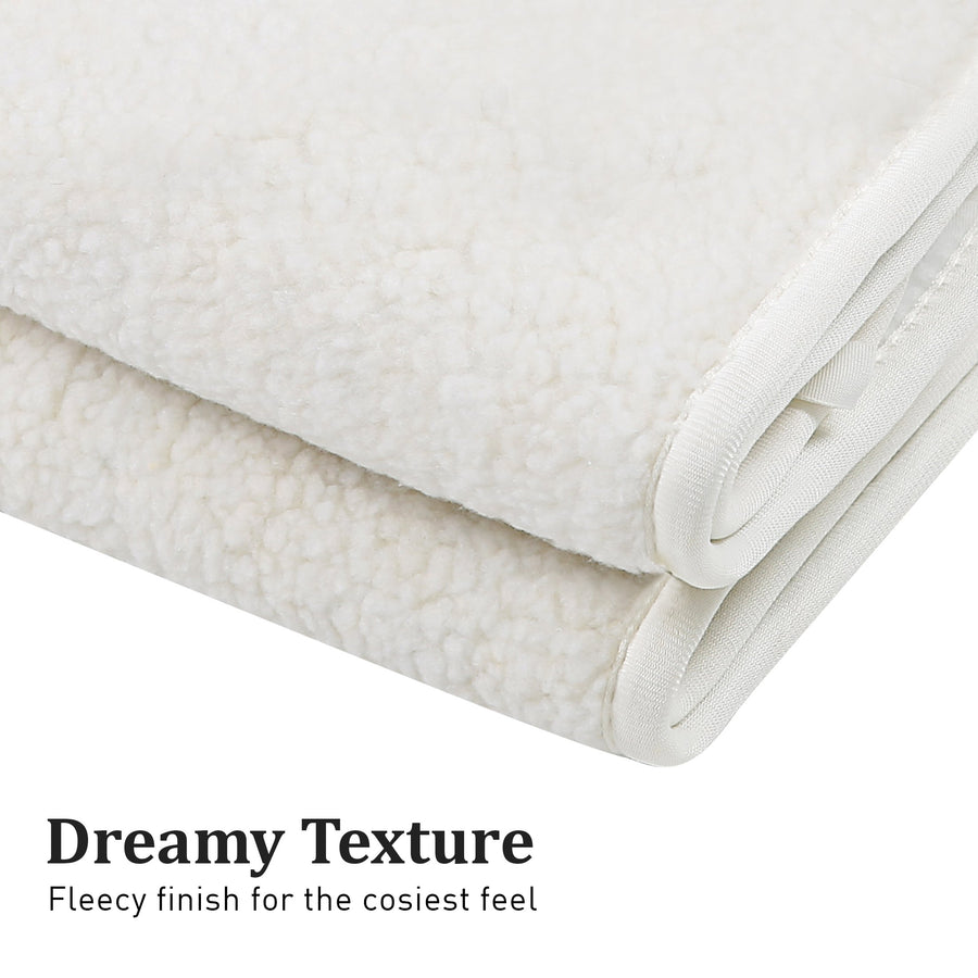 Laura Hill Heated Electric Blanket Fitted Fleece Underlay Throw Double