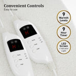 Laura Hill Heated Electric Blanket Fitted Fleece Underlay Throw Double
