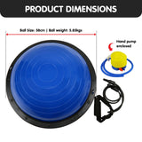 Powertrain Fitness Yoga Ball Home Gym Workout Balance Trainer - Blue