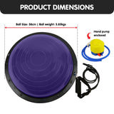 Powertrain Fitness Yoga Ball Home Gym Workout Balance Trainer - Purple - Extra Image