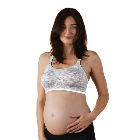 Bravado Seamless Rhythm Nursing Bra White Grey Spacedye L-1954803151014072320