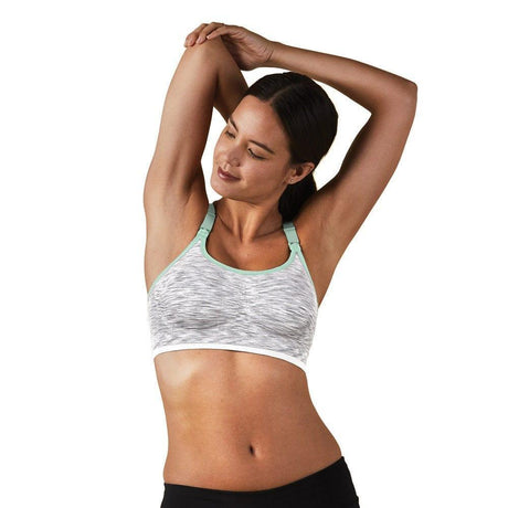 Bravado Seamless Rhythm Nursing Bra White Grey Spacedye L-2006733475478114305