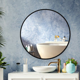 Wall Mirror Round Shaped Bathroom Makeup Small-2006733240819388422