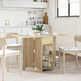 Dinning Table 115 x 70 x 75 cm Engineered Wood Sonoma Oak - Side View