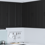 Wall Corner Cabinet PORTO Black 57 x 57 x 100 cm