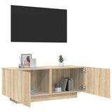 TV Cabinet Sonoma Oak 100x35x40 cm Engineered Wood - Front View