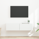 TV Wall Cabinet 2 pcs White 60 x 31 x 29.5 cm Engineered Wood - Side View