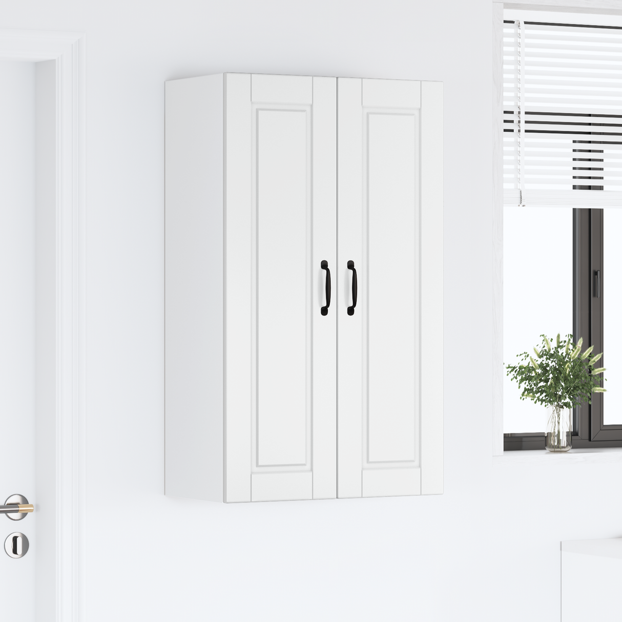 Wall Cabinet PORTO High Gloss White 60 x 31 x 100 cm