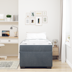 Bed Frame with Mattress Dark Grey 90 x 190 cm Fabric