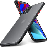 Shockproof Armor Matte Case For iPhone 16 15 14 Plus 13 11 12 Pro Max Luxury Silicone Bumper Clear Hard PC Back Cover Capa - Rear View