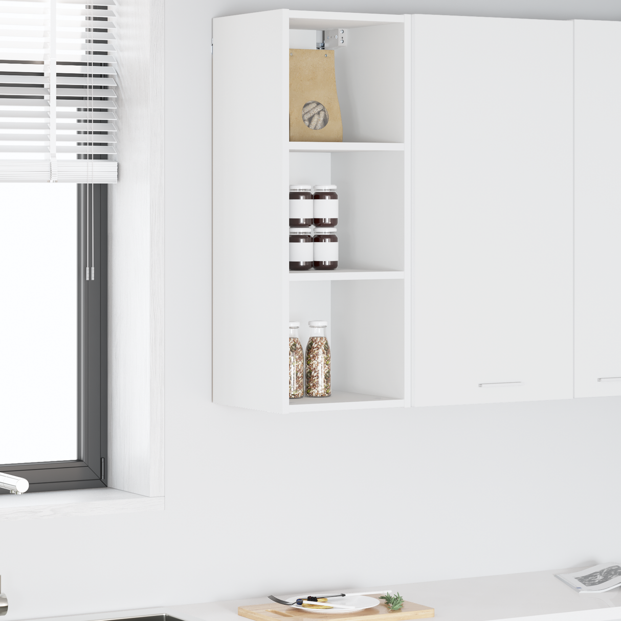 Hanging Cabinet Riga White 30 x 29,5 x 80 cm Engineered Wood