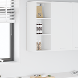 Hanging Cabinet Riga White 30 x 29,5 x 80 cm Engineered Wood - Side View