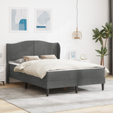 Bed Frame with Headboard Dark Grey 137 x 190 cm Velvet
