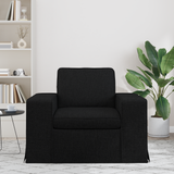 Sofa Black 103 x 80 x 82 cm Fabric - Side View