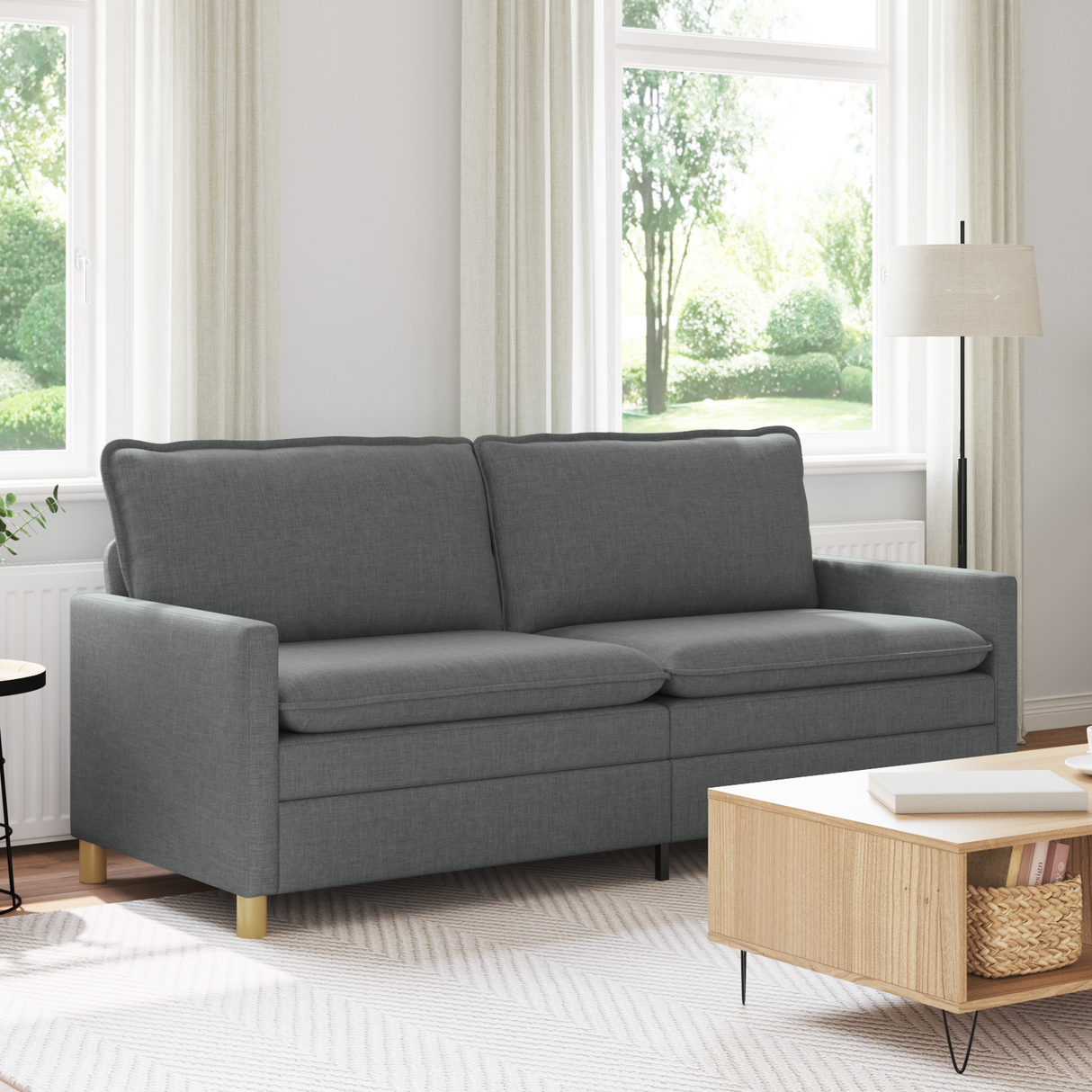 Sofa Dark Grey Fabric