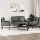 Sofa Sets with Cushion 3 pcs Dark Grey 115 x 56 x 80 cm Plywood