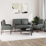 Sofa Sets 3 pcs Dark Grey Plywood