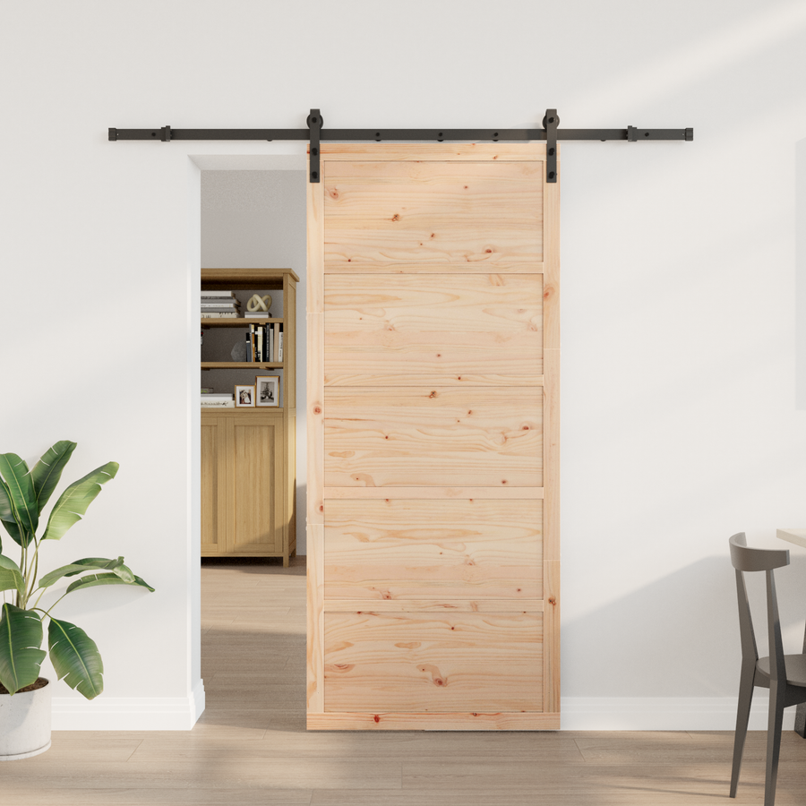Sliding Door Natural 100 x 208 cm Solid Pine Wood