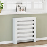Radiator Cover White 78x20x82 cm Engineered Wood - Front View