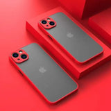 Shockproof Armor Matte Case For iPhone 16 15 14 Plus 13 11 12 Pro Max Luxury Silicone Bumper Clear Hard PC Back Cover Capa - Extra Image
