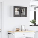 Wall Glass Cabinet LUCCA Black 60 x 31 x 40 cm Engineered Wood - Top-Down View
