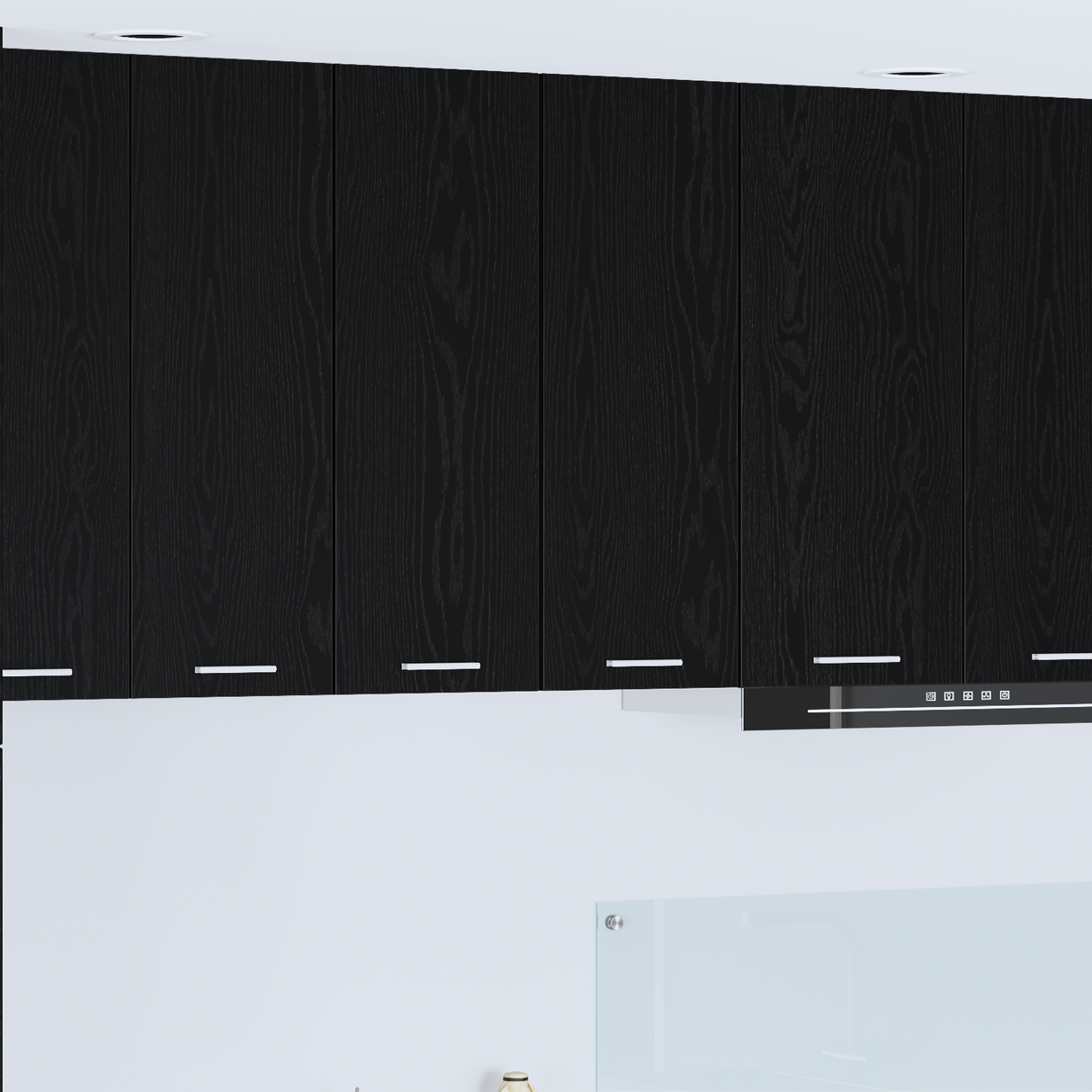 Hanging Cabinet 2 pcs Black Oak and White 30 x 31 x 80 cm
