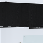 Hanging Cabinet 2 pcs Black Oak and White Engineered Wood