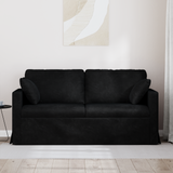 Sofa Black 158 x 78 x 80 cm Velvet - Side View