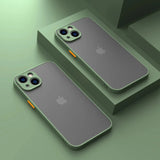 Shockproof Armor Matte Case For iPhone 16 15 14 Plus 13 11 12 Pro Max Luxury Silicone Bumper Clear Hard PC Back Cover Capa - Extra Image