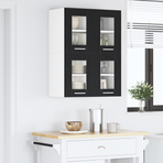 Hanging Cabinet 2 pcs Black Oak Engineered Wood