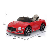 Bentley Exp 12 Speed 6E Licensed Kids Ride On Electric Car Red - Side View