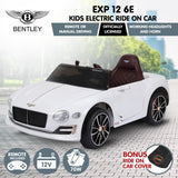 Bentley Exp 12 Speed 6E Licensed Kids Ride On Electric Car - White