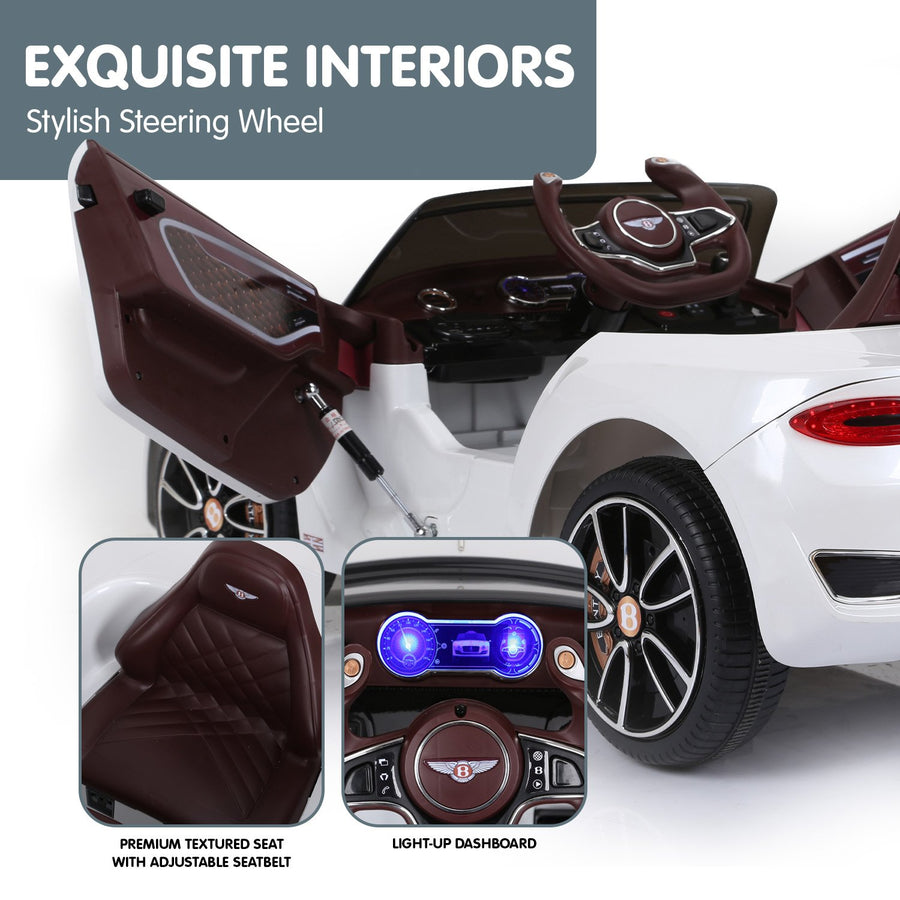 Bentley Exp 12 Speed 6E Licensed Kids Ride On Electric Car - White