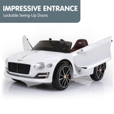 Bentley Exp 12 Speed 6E Licensed Kids Ride On Electric Car - White - Rear View