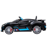 Licensed Bugatti Divo Kids Electric Ride On Car - Black - Front View