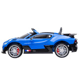 Licensed Bugatti Divo Kids Electric Ride On Car - Blue - Front View