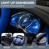 Licensed Bugatti Divo Kids Electric Ride On Car - Blue - Close-Up Angle