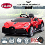 Licensed Bugatti Divo Electric Kids Ride-on Car - Red