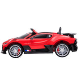 Licensed Bugatti Divo Electric Kids Ride-on Car - Red - Side View