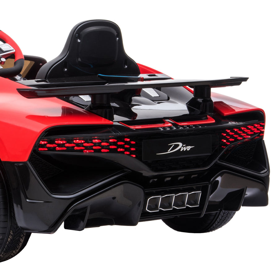 Licensed Bugatti Divo Electric Kids Ride-on Car - Red