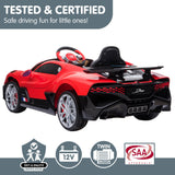 Licensed Bugatti Divo Electric Kids Ride-on Car - Red