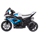 BMW HP4 Race Kids Toy Electric Ride On Motorcycle - Blue - Front View