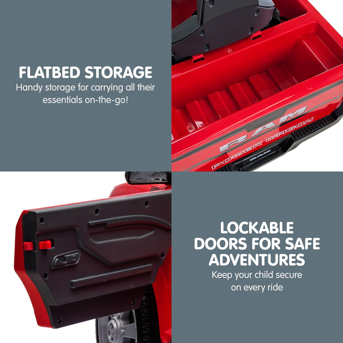 Dodge RAM Electric Ride On Car in Red